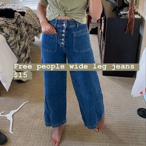Free people wide leg jeans